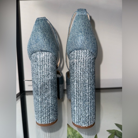 Sam Edelman Kori denim platform sandals - Picture 2 of 4